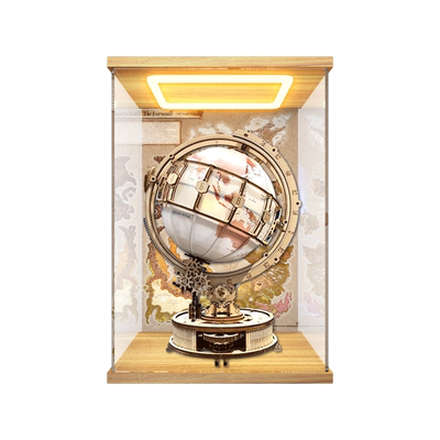 亚克力展示盒适用 ROKR若客地球仪视界diy手工摆件回型灯防尘罩子