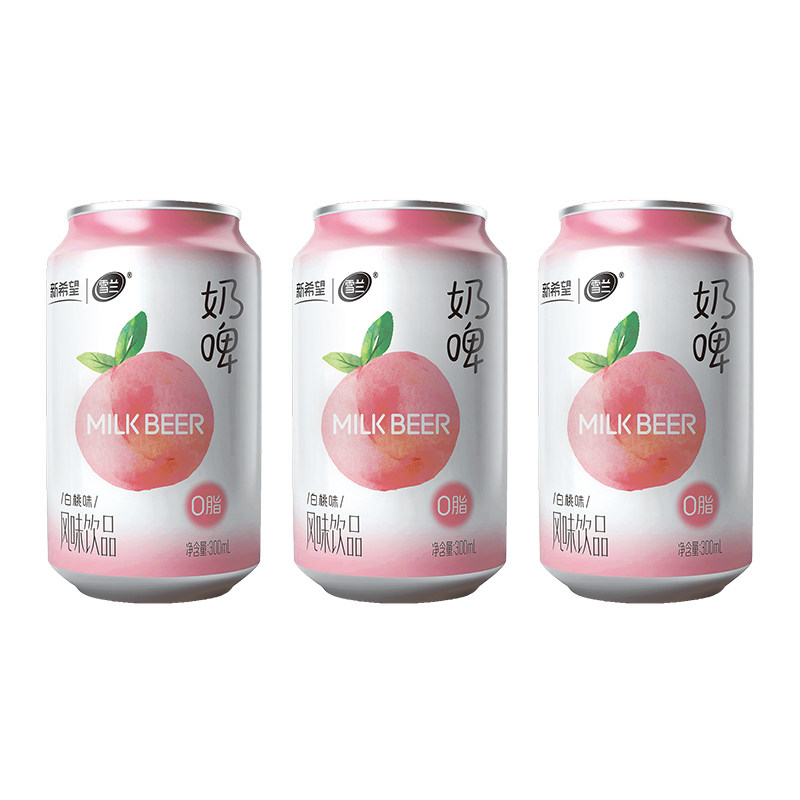 新希望雪兰奶啤白桃味0脂肪非啤酒300ml*3瓶夏季饮品,咖啡/麦片/冲饮,调制乳（风味奶）,淘宝优惠券,粉丝福利购,淘宝优惠卷