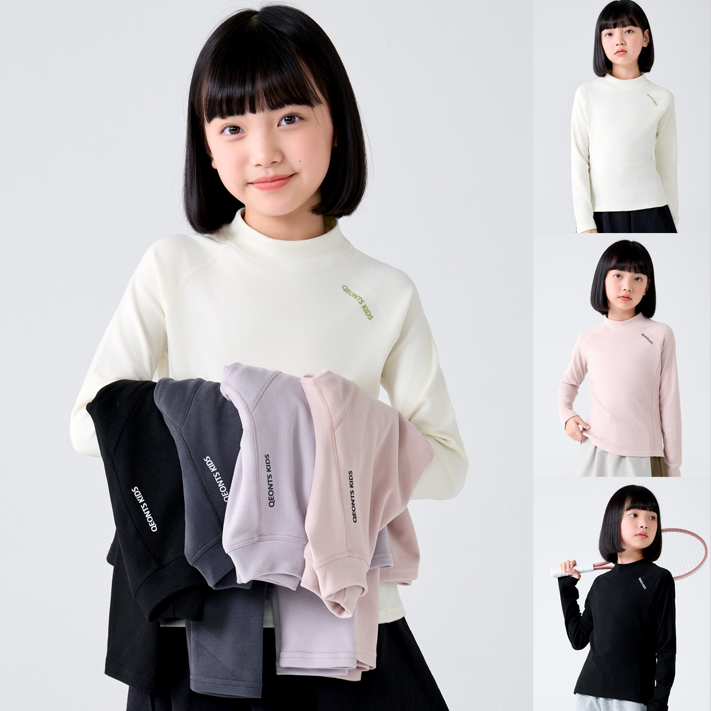 女童半高领打底衫儿童长袖上衣