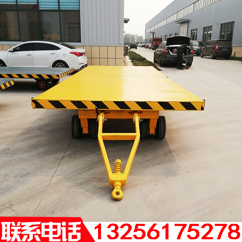 牵引平板车高低板拖挂车小型转运倒短车厂区内周转车挖机货车神器