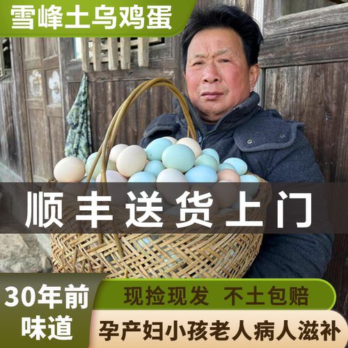 正宗雪峰散养原粮食喂养土乌鸡蛋