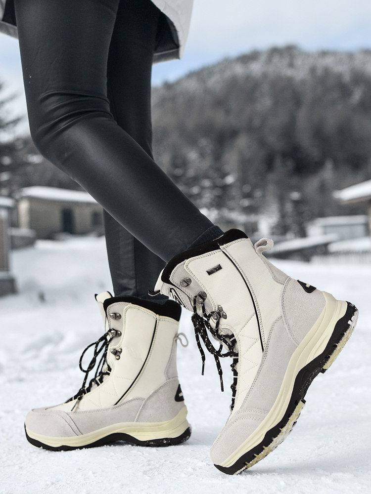 YIJIABAO SNOW BOOTS WOMENS 2024 WINTER WARM AND FLEECE OUTDOOR CASUAL AND COMFORTABLE NON-SLIP COTTON SHOES TRAVEL INTERNET CELEBRITY MODELS