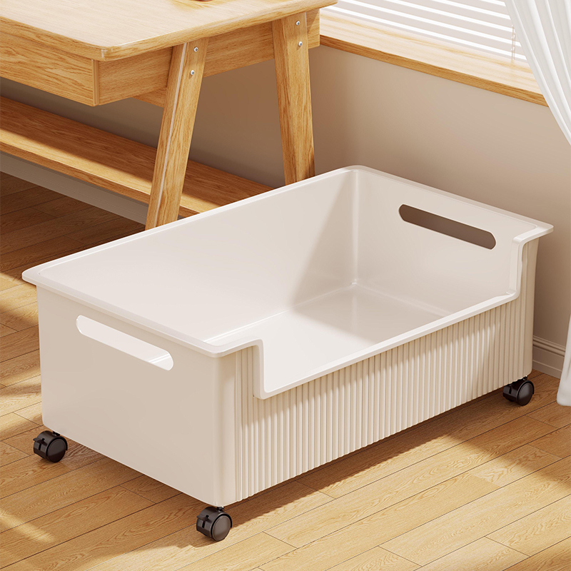 桌下置物架学生教室课桌带可移动书箱储物箱高中生用书本轮收纳箱