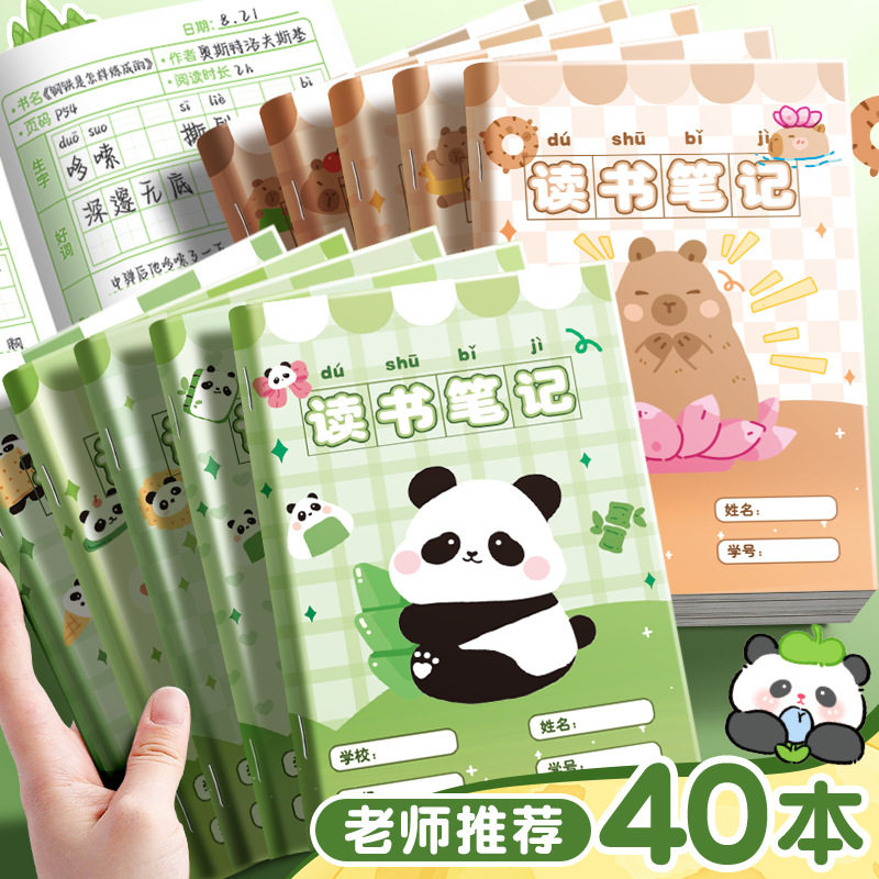 读书笔记好词好句摘抄本阅读记录小学生五年级日积月累专用笔记本