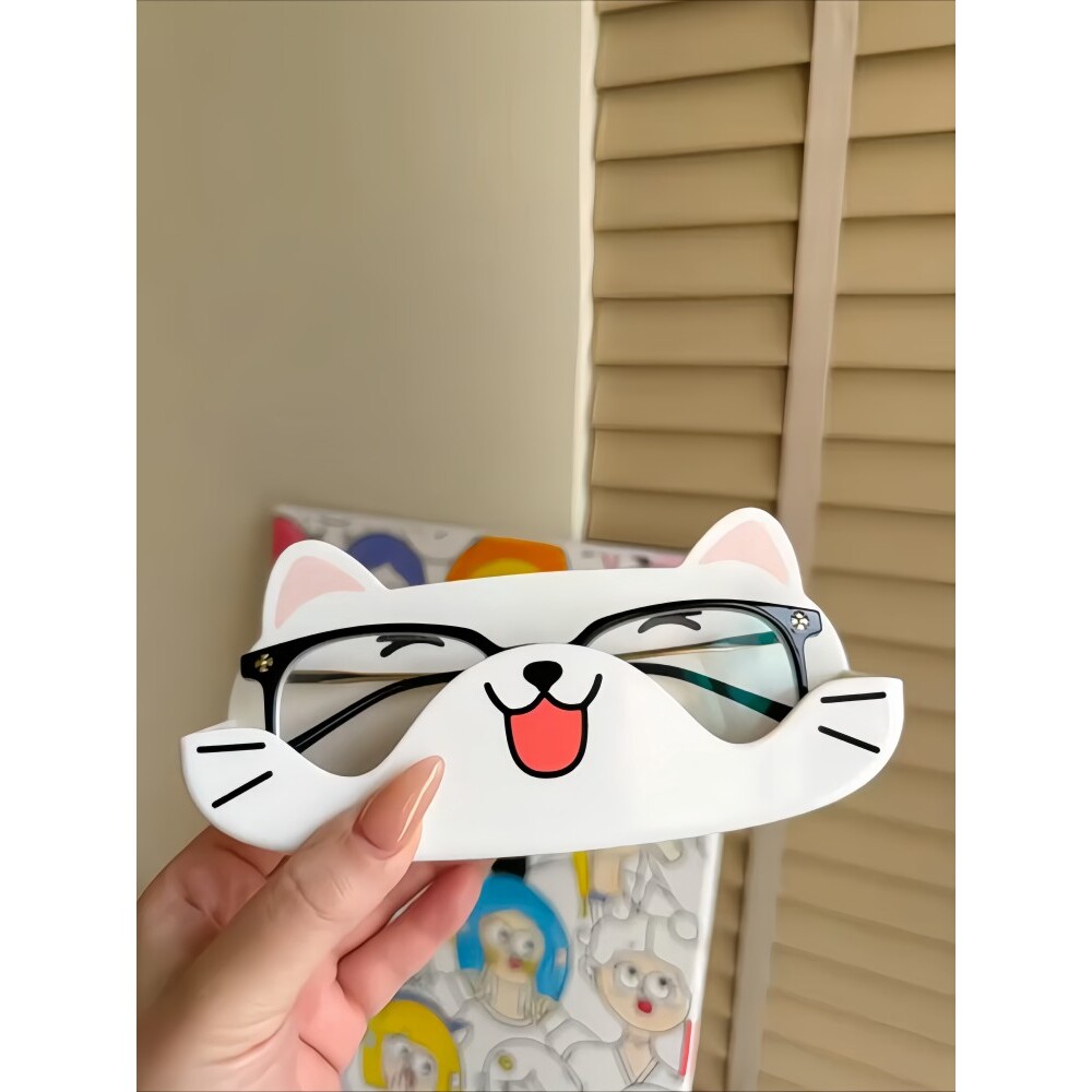 可爱猫咪眼睛盒壁挂式置物架床头防压太阳镜墨镜陈列悬挂展示架