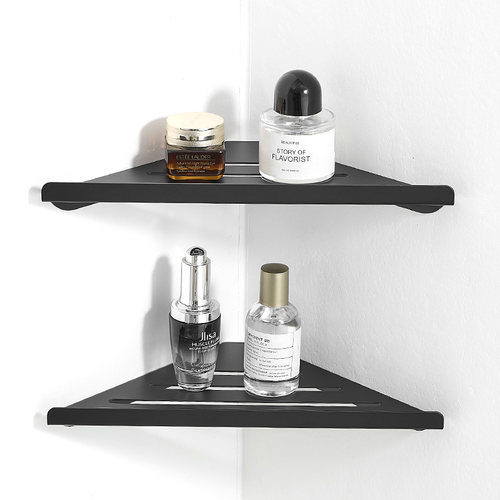 304不锈钢三角墙上免打孔收纳架