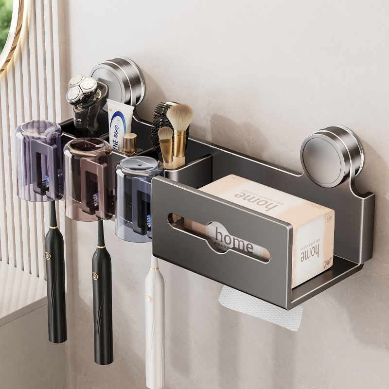 吸盘牙刷置物架卫生间免打孔
