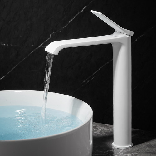 卫生间白色全铜水龙头台上盆加高