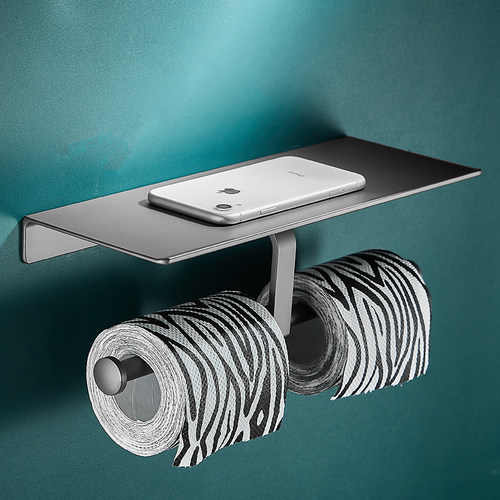 双卷厕纸架免打孔厕所壁挂置物架