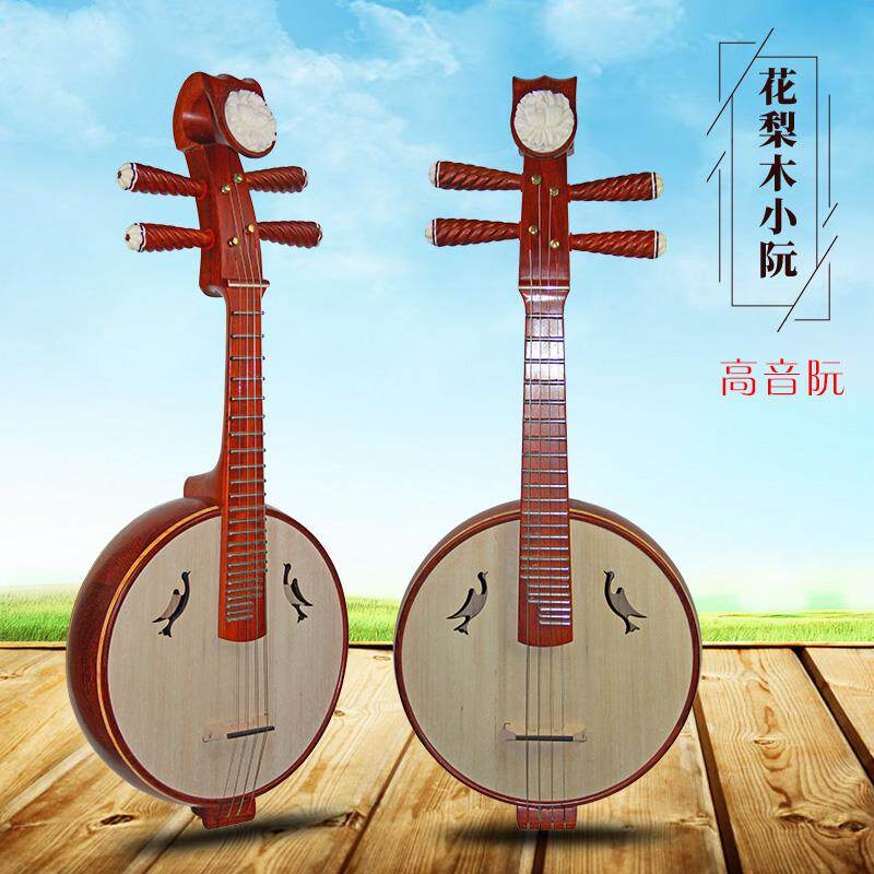 花梨木小阮高音阮红木阮鸡翅木椿木骨花练习琴硬木梧桐木考级演奏