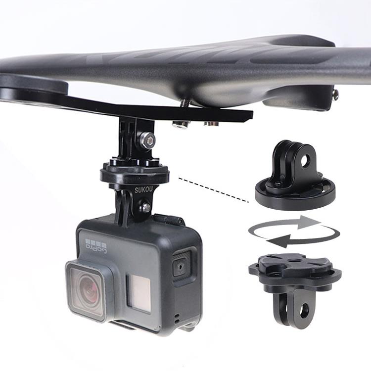 自行车码表架 下挂旋转快锁拆相机座GOPRO车灯座方便充电安装配件