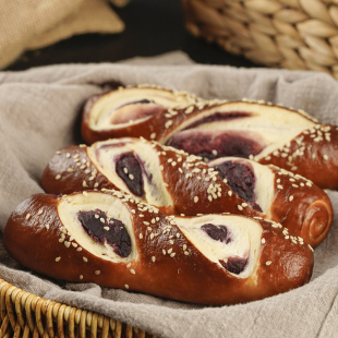 康泉全麦蓝莓碱水棒面包无糖精健康代餐饱腹零食营养早餐食品欧包