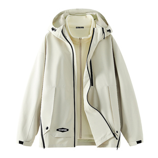 The Simpsons辛普森一家 可拆卸抓绒内胆连帽拉链冲锋衣