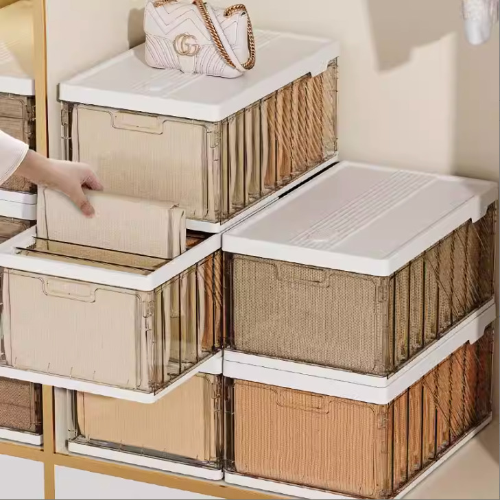 裤子收纳神器衣柜分层家用整理盒t恤换季衣服牛仔裤分格箱收纳框