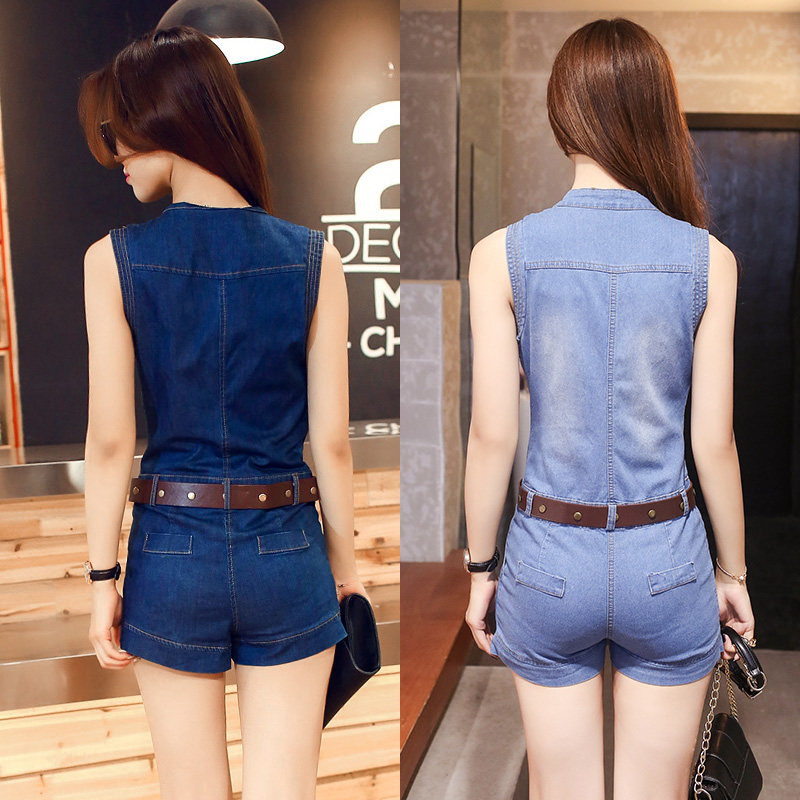 連體衣服女裝夏季韓版潮大碼牛仔連體褲顯瘦背帶短褲休閑連身衣褲在類目 女裝/女士精品, 褲子, 休閒褲中 - 來自Buy2taobao.com提供專業的淘寶代購服務