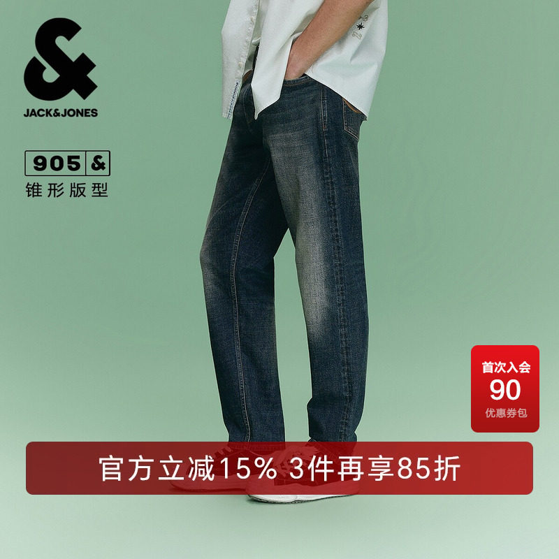 【赤耳红边大师牛仔】杰克琼斯男装春秋新款时尚潮流牛仔裤长裤子图片