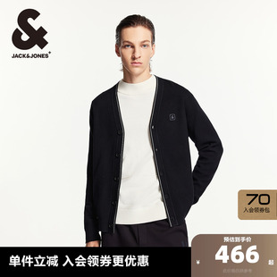 新款 型毛衣男装 针织衫 饰舒适百搭常规版 logo刺绣装 杰克琼斯冬季