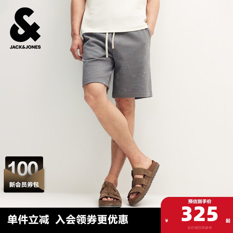 【纯棉】杰克琼斯奥特莱斯男装夏季短裤裤子宽松潮时尚百搭舒适潮