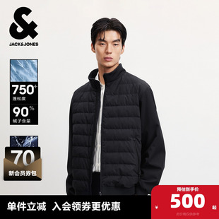 立领鸭绒流行上衣 宽松男款 杰克琼斯男装 羽绒服加厚外套简约时尚