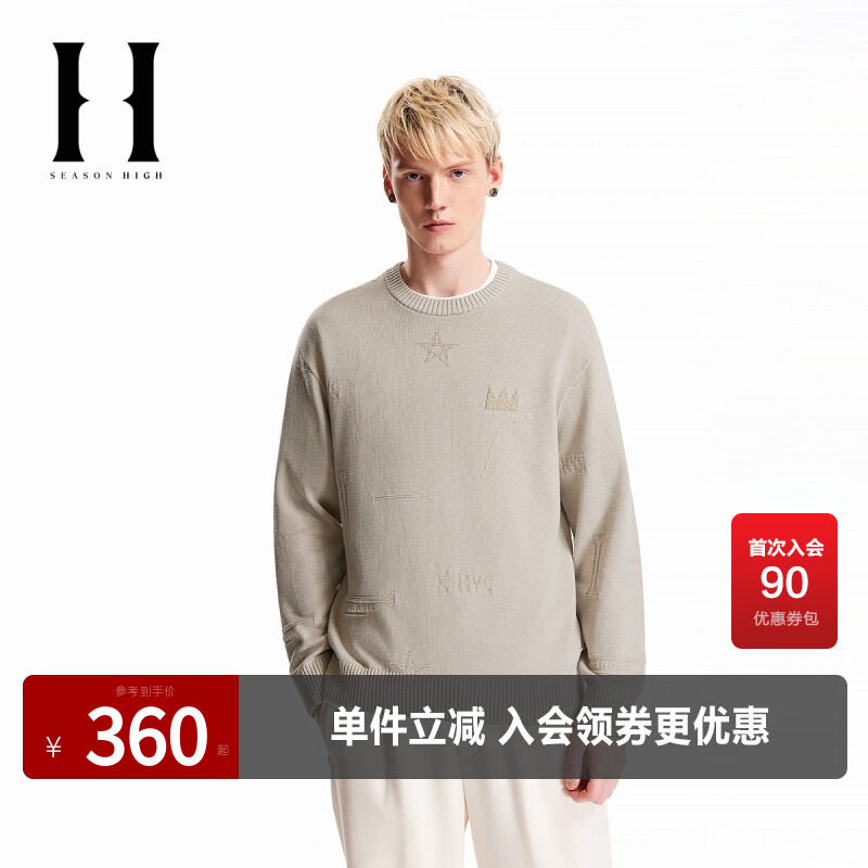 SEASONHIGH个性提花针织衫