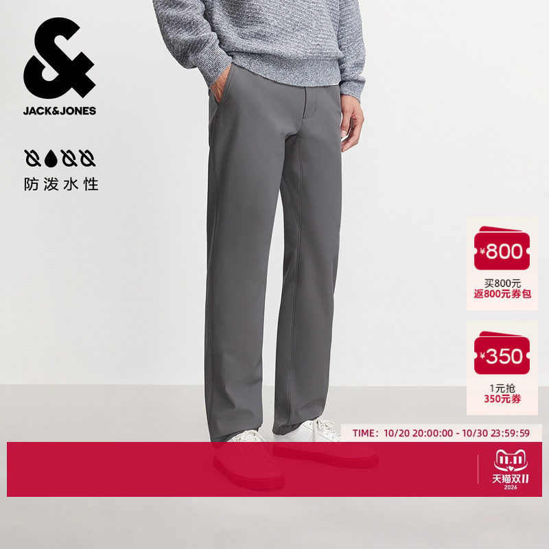 杰克琼斯男装软壳休闲裤春秋裤子长裤户外舒适百搭2025新款男士款