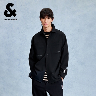 杰克琼斯春季男装衬衫上衣外套时尚洛杉矶湖人队舒适百搭潮流休闲