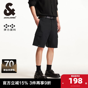 新款 男装 时尚 短裤 简约贴袋纯色休闲五分裤 杰克琼斯奥特莱斯夏季