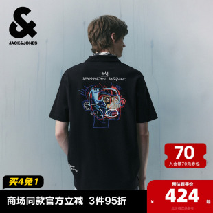 纯棉宽松短袖 男装 BSQ联名2025年新款 男款 男士 杰克琼斯夏季 POLO衫