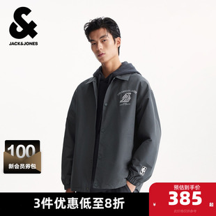 日常休闲百搭宽松翻领夹克外套男装 新款 春季 杰克琼斯NBA联名款