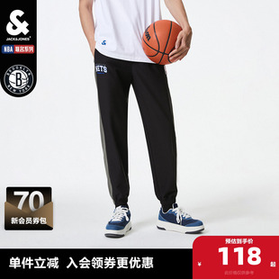 子男装 NBA联名舒适简约衣服日常潮休闲裤 新款 杰克琼斯outlets春季