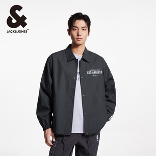 杰克琼斯奥莱春秋夹克NBA湖人队联名胸前字母刺绣舒适潮外套男装