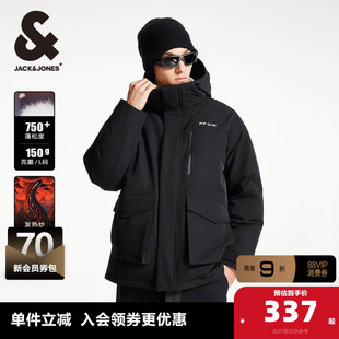 【发热纱】杰克琼斯男士冬季工装羽绒服连帽三防泼水派克大衣男装