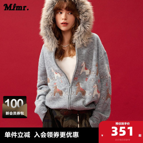 略宽松版型；；含羊毛面料；可拆卸环保毛领