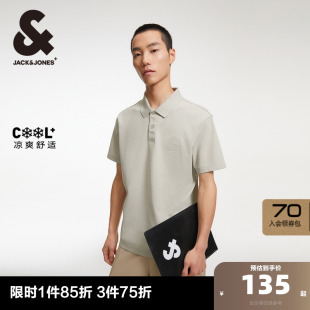 短袖 休闲logo刺绣清爽翻领男士 POLO衫 男款 杰克琼斯夏季 男装 新款