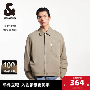 杰克琼斯男装夹克 外套春季纯色百搭质感高街流行休闲牛仔男款