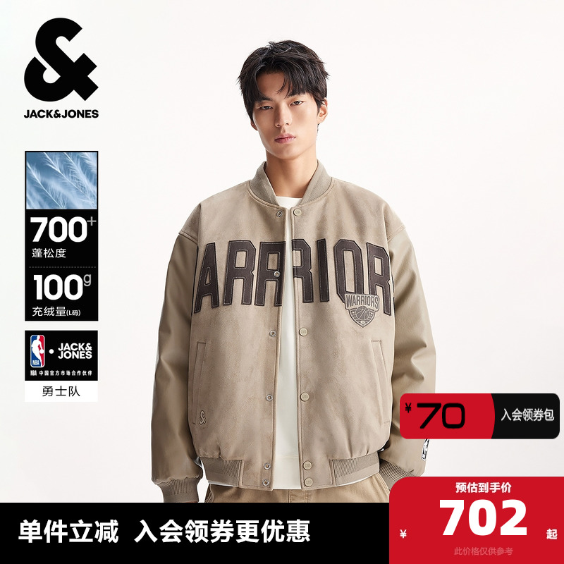 微宽松版型，棒球领领型，衣身麂皮绒面料