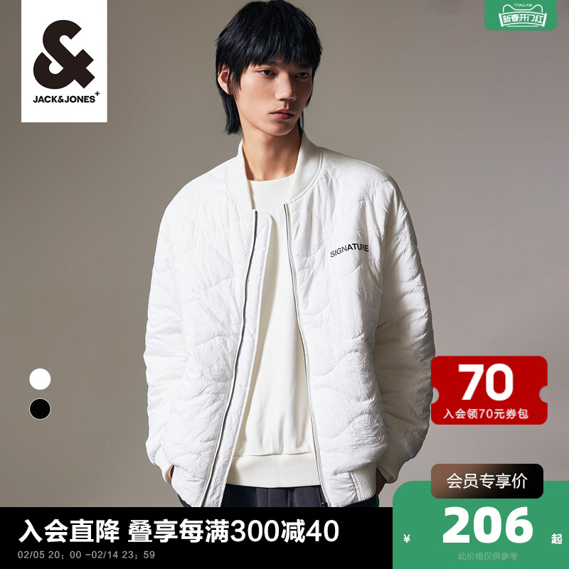 杰克琼斯outlets秋新款男基础休闲简约舒适潮棒球棉服男外套上衣