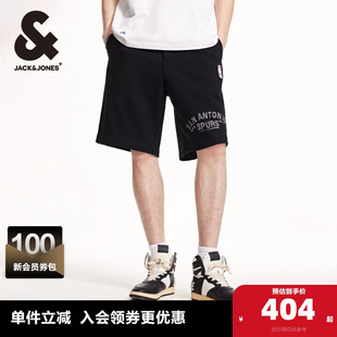 杰克琼斯NBA联名夏季新款圣安东尼奥马刺队纯棉宽松短裤男裤男装