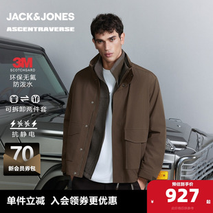 新款 冬季 杰克琼斯男装 百搭立领棉服户外可拆卸上衣外套 AT系列