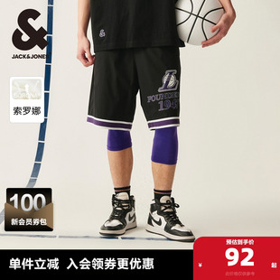 舒适潮流百搭男裤 到膝短裤 新款 杰克琼斯NBA联名湖人队2024夏季