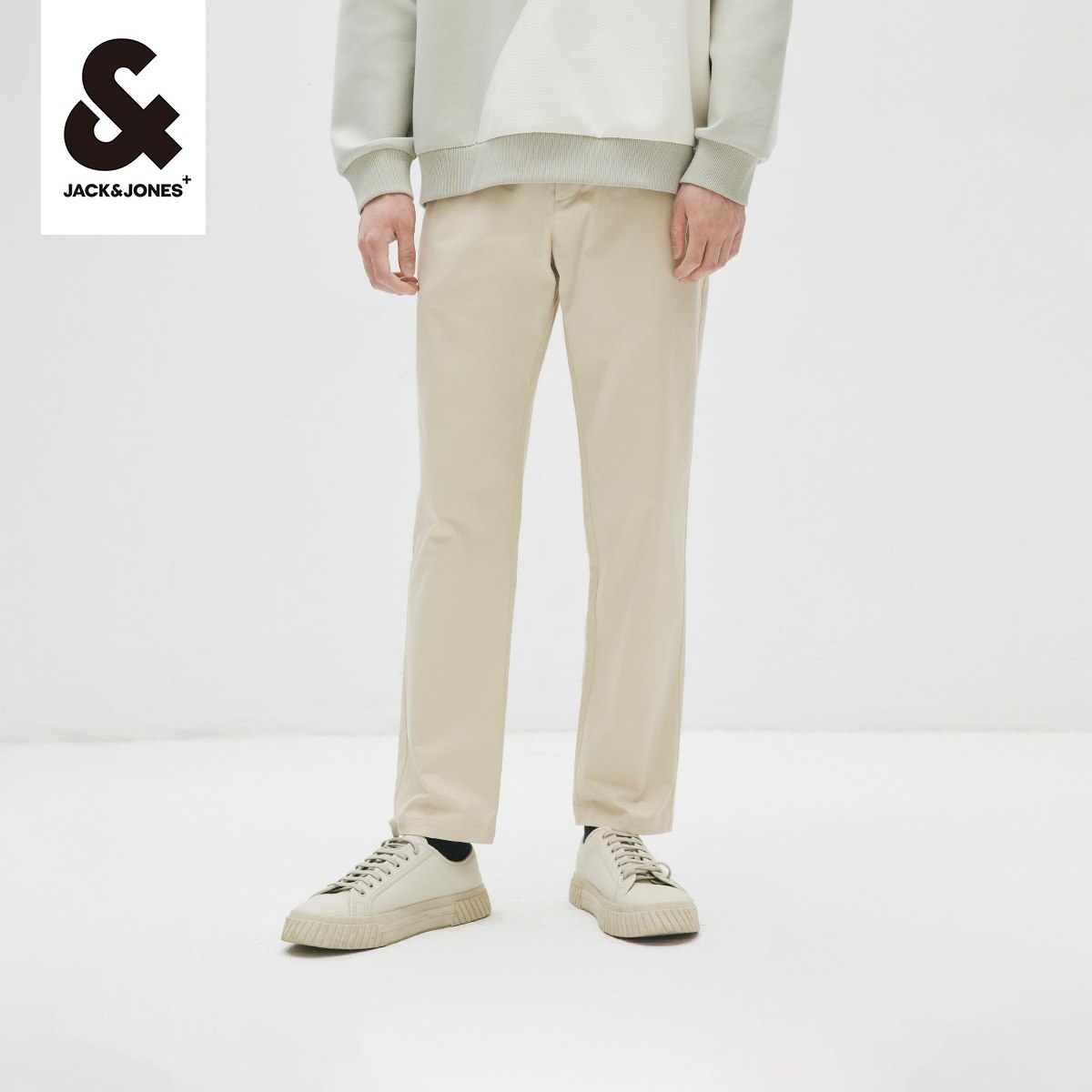 杰克琼斯outlets男装裤子春亲肤休闲裤直筒西装裤商务锥腿小脚