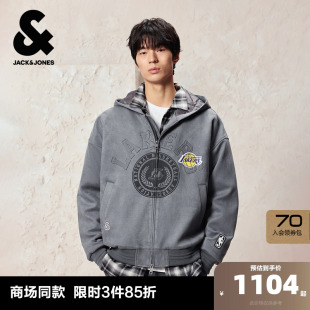 棉衣帽双向拉链外套 冬季 杰克琼斯奥特莱斯NBA联名款 湖人队男装