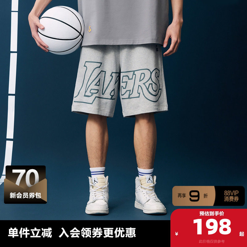 杰克琼斯春季男士NBA联名湖人队时尚运动印花短裤男装,男装,休闲裤,淘宝优惠券,粉丝福利购,淘宝优惠卷