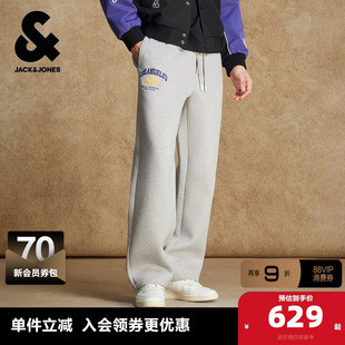 杰克琼斯春季卫裤休闲裤裤子宽松NBA联名洛杉矶湖人队刺绣潮流