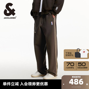 男裝 杰克瓊斯NBA聯名款 男褲 長褲 凱爾特人隊春季 刺繡寬松衛褲