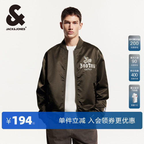 杰克琼斯棒球领NBA联名夹克外套