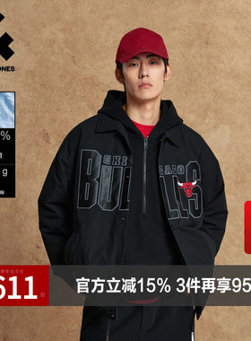 杰克琼斯奥特莱斯NBA联名公牛队2025年冬季款羽绒服男装百搭外套
