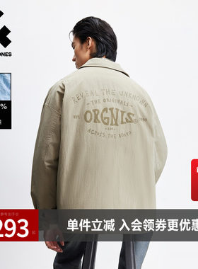 杰克琼斯男装冬季新款时尚字母胶印休闲复古宽松翻领羽绒服外套
