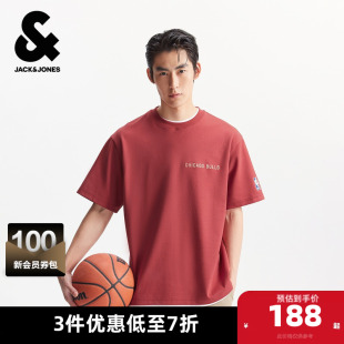 潮流百搭运动圆领短袖 新款 上衣 T恤夏季 杰克琼斯NBA联名男装