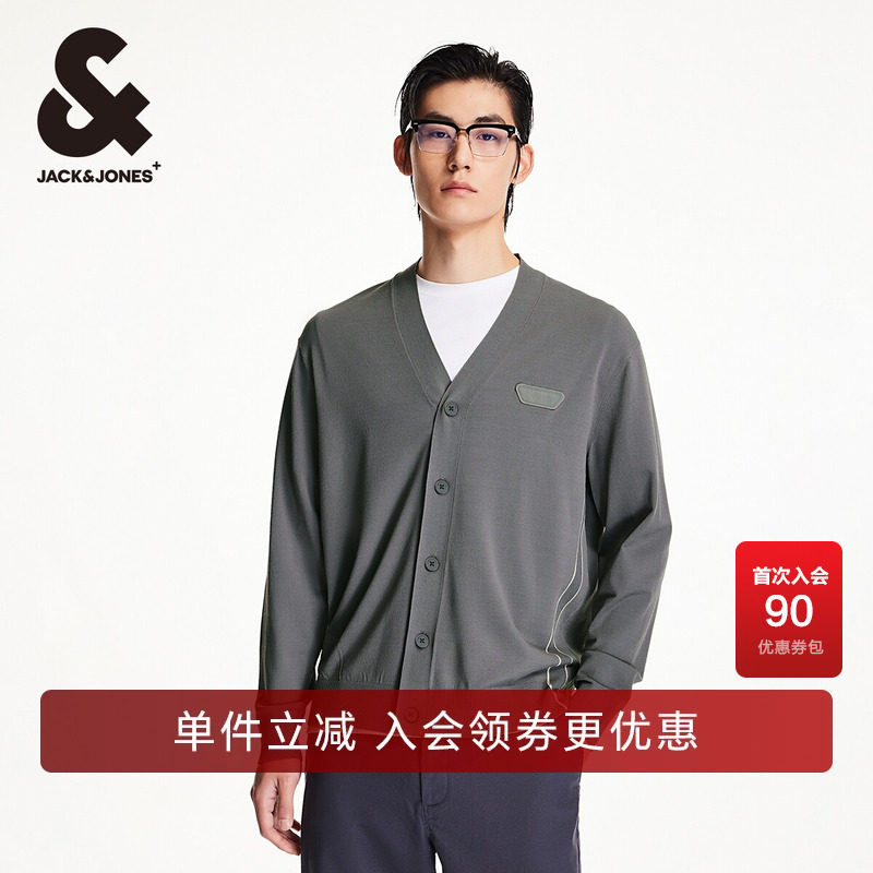 杰克琼斯刺绣贴布针织衫
